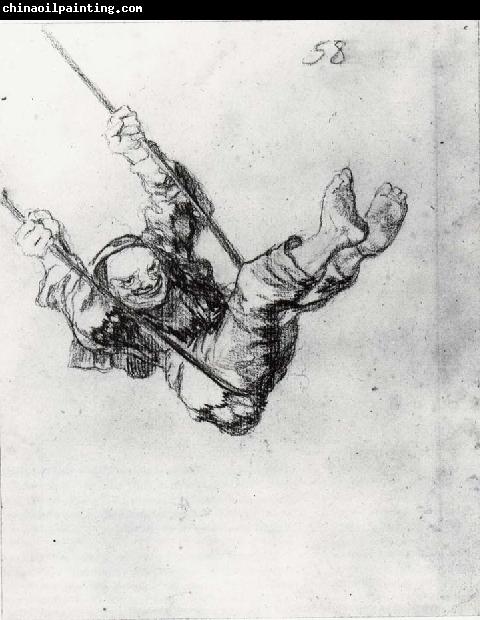 Francisco Goya Old man on a swing