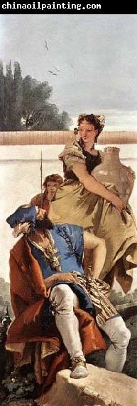 Giovanni Battista Tiepolo A Seated Man and a Girl with a Pitcher