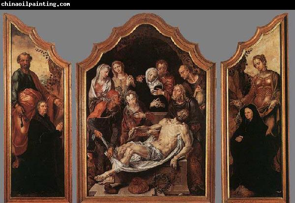 HEEMSKERCK, Maerten van Triptych of the Entombment