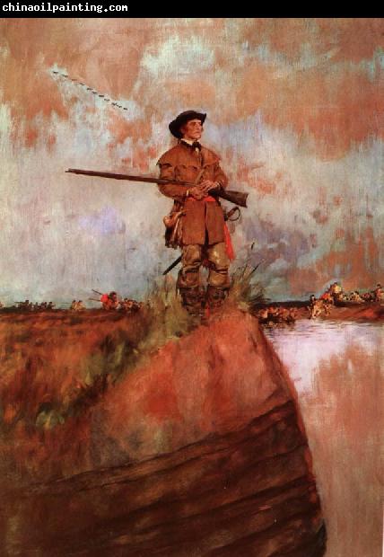 Howard Pyle George Rogers Clark on his way to kaskaskia