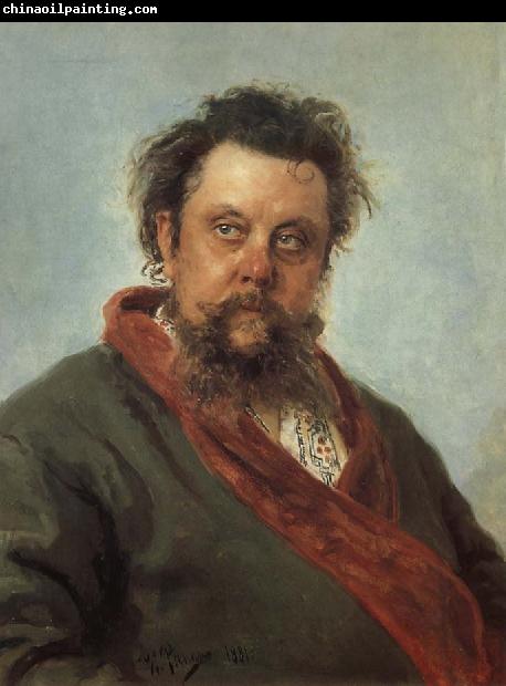 Ilya Repin Portrait of Modest Moussorgski