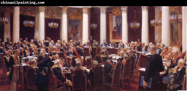 Ilya Repin Formal Session of the State Council Held to Hark its Centeary on 7 May 1901,1903