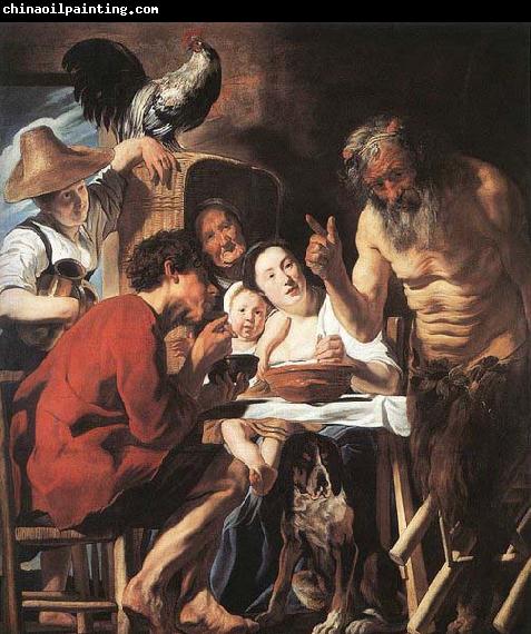 Jacob Jordaens Satyr and Peasant