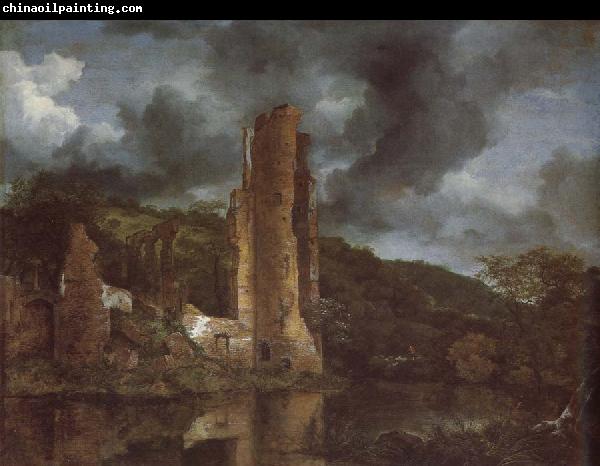 Jacob van Ruisdael Landscape with the Ruins of Egmond Castle at Egmond aan den Hoef