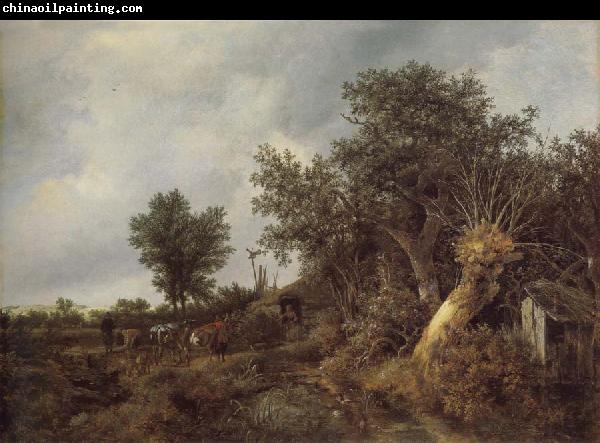 Jacob van Ruisdael Landscape with a cottage and trees