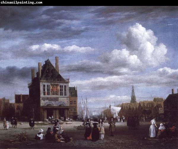 Jacob van Ruisdael The Dam with the weigh house at Amsterdam