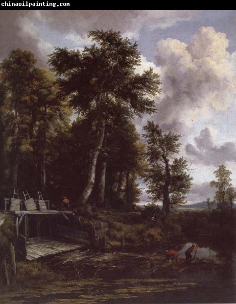 Jacob van Ruisdael Landscape with a Sluice Gate