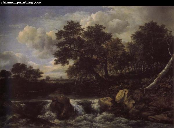 Jacob van Ruisdael Waterfall near oan Oak wood