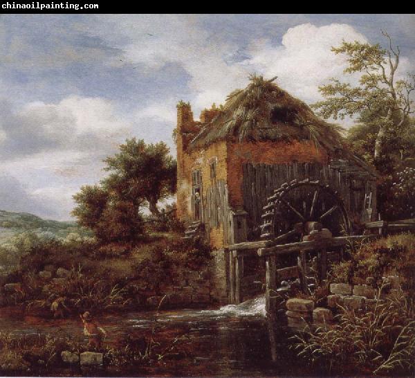 Jacob van Ruisdael Thatch-Roofedhouse with a water Mill