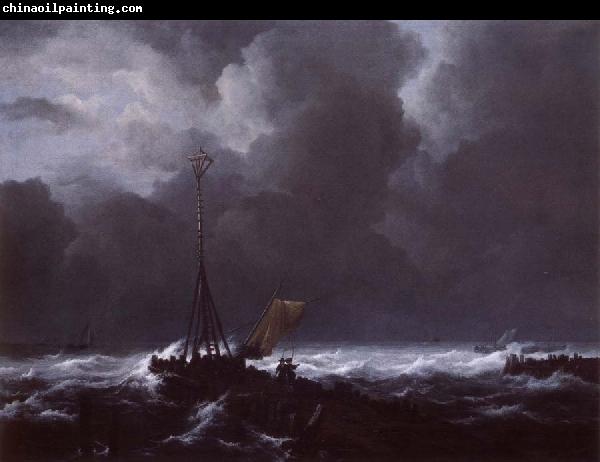 Jacob van Ruisdael View of het lj on a stormy Day