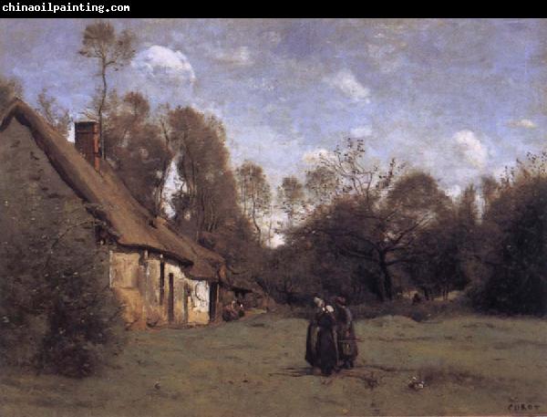 Jean Baptiste Camille  Corot Farmhouse in Normandy