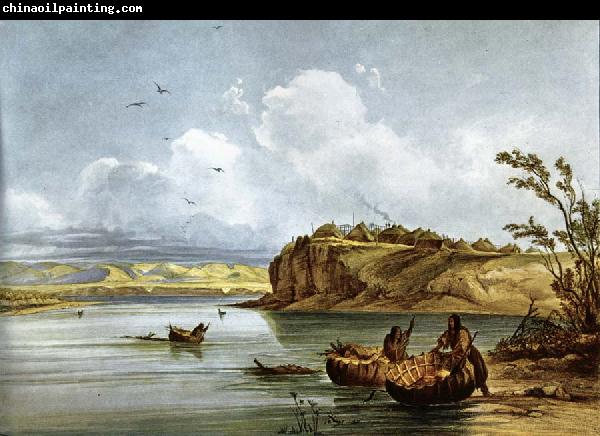 Karl Bodmer Bull-Boats