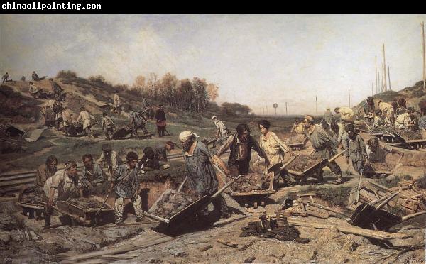 Konstantin Savitsky Repairing the railway