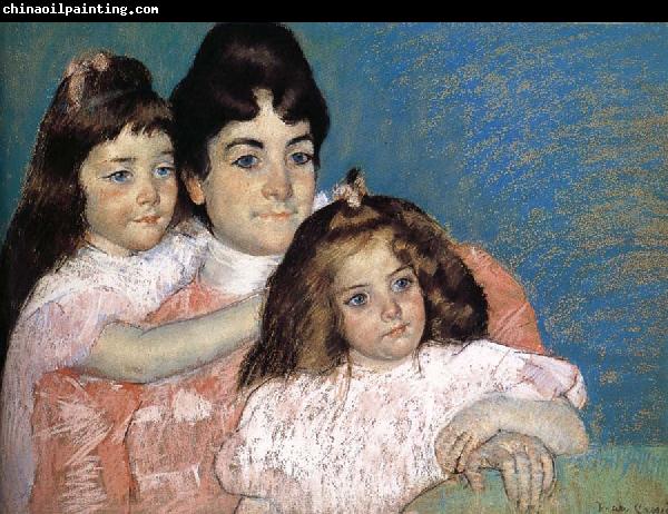 Mary Cassatt The Lady and her two daughter