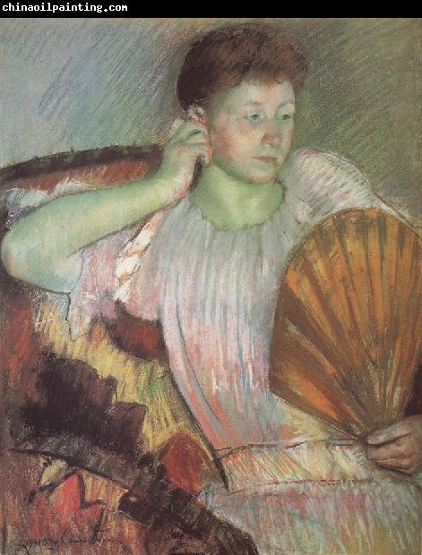 Mary Cassatt The woman taking the fan