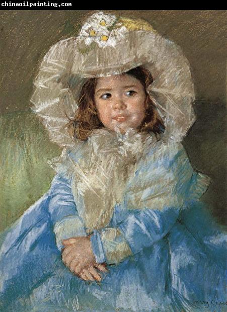 Mary Cassatt Mageter in the blue dress