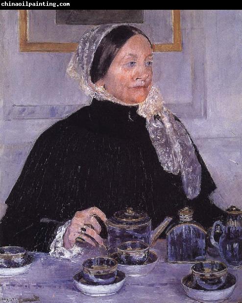 Mary Cassatt Woman beside tea-table