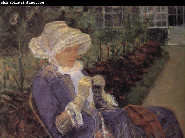 Mary Cassatt Mary is sewing in the garden