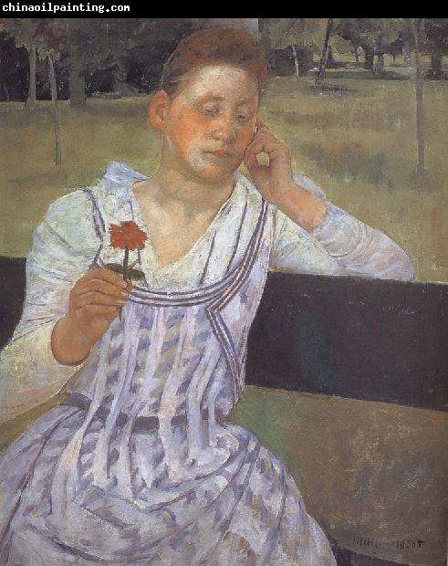 Mary Cassatt Woman taking red Mum