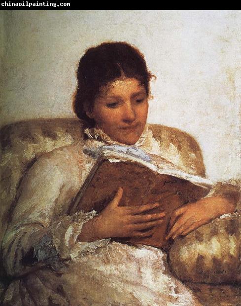 Mary Cassatt Reading the book