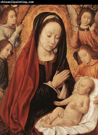 Master of Moulins Madonna and Child Adored by Angels