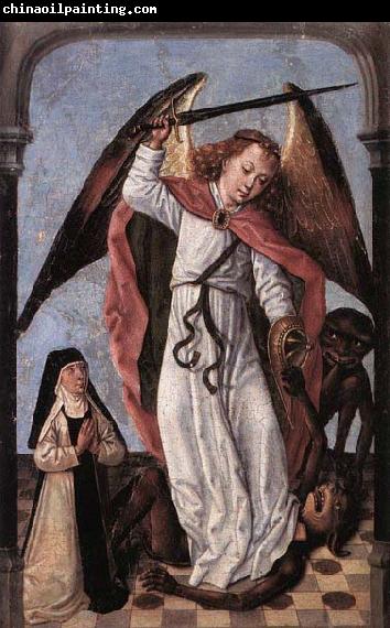 Master of the Saint Ursula Legend St Michael Fighting Demons