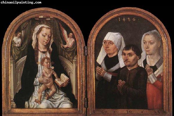 Master of the Saint Ursula Legend Diptych with the Virgin and Child and Three Donors