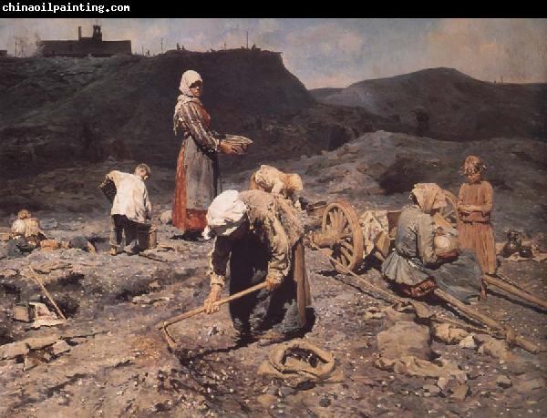 Nikolai Kasatkin Poor People Collecting Coal in an Abandoned Pit