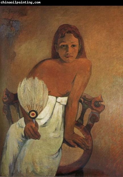 Paul Gauguin The Girl Holding fan