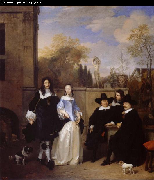 REMBRANDT Harmenszoon van Rijn Portrait of a family in a Garden