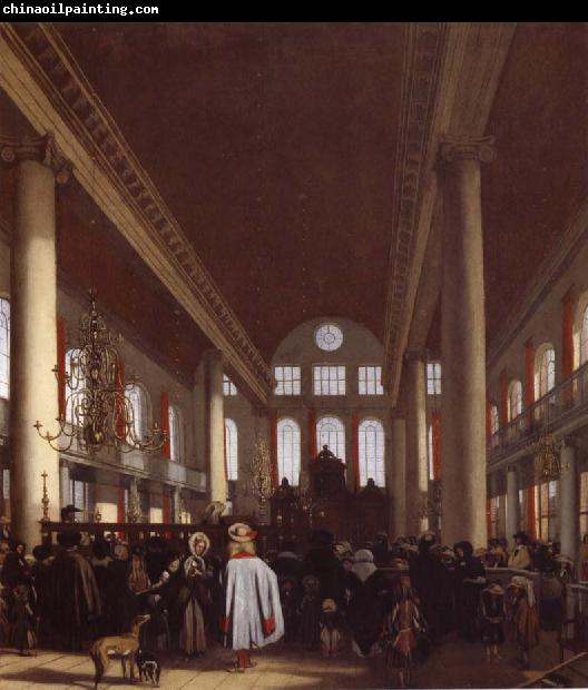 REMBRANDT Harmenszoon van Rijn Interior of the Portuguese Synagogue in Amsterdam