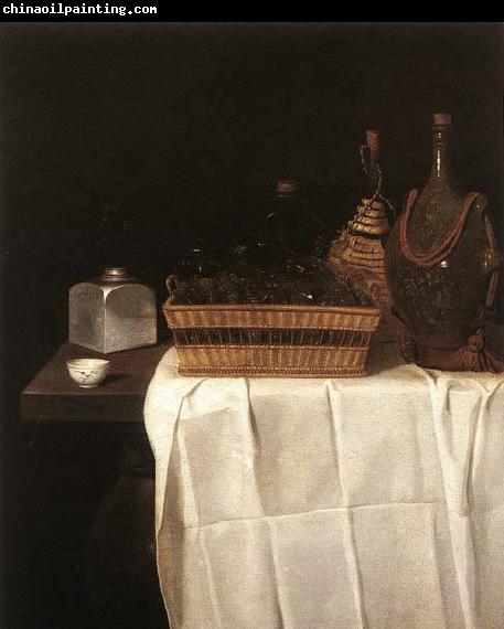 Sebastian Stoskopff Still-Life with Glasses and Bottles