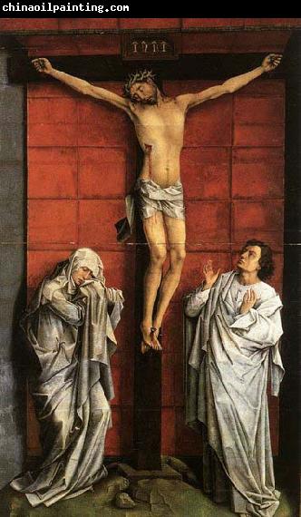 WEYDEN, Rogier van der Christus on the Cross with Mary and St John