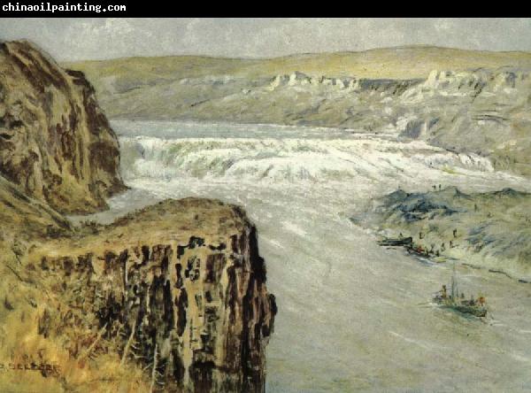 unknow artist Lewis and Clark at the Great falls of the missouri