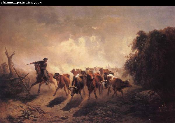 unknow artist Union Drover with Cattle for the Army