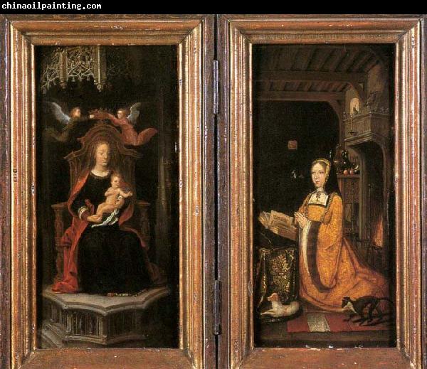 unknow artist Diptych with Margaret of Austria Worshipping