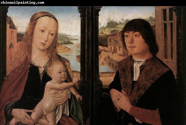 unknow artist Diptych with a Man at Prayer before the Virgin and Child