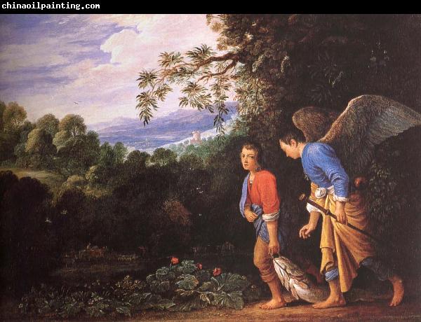 Adam Elsheimer Tobias and arkeangeln Rafael atervander with the fish