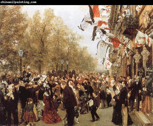 Adolph von Menzel Departure of King Whilelm i for the Front