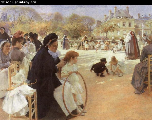 Albert Edelfelt In the Luxembourg Garden