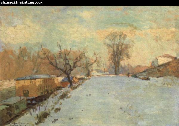 Albert Lebourg Road on the Banks of the Seine at Neuilly in Winter