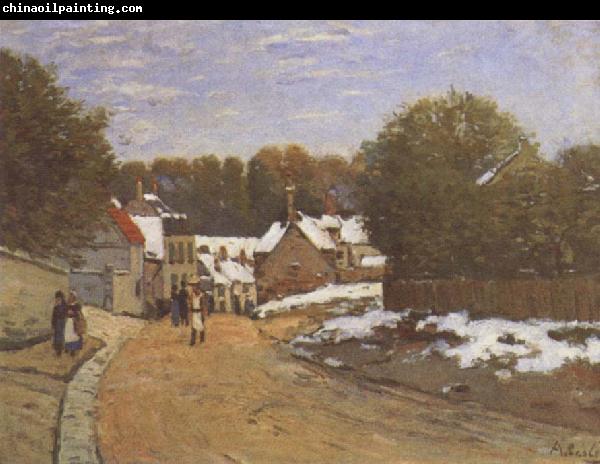 Alfred Sisley First Snow at Louveciennes