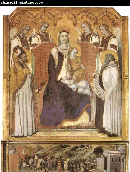 Ambrogio Lorenzetti Madonna with Angels between St Nicholas and Prophet Elisha