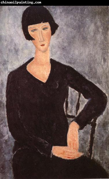 Amedeo Modigliani Seated woman in blue dress