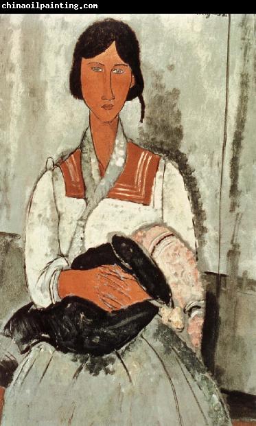 Amedeo Modigliani Gypsy Woman and Girl