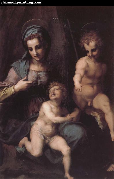 Andrea del Sarto Virgin Mary and Jeusu and John