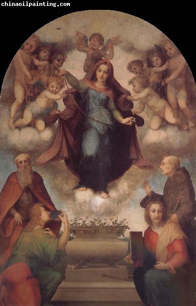 Andrea del Sarto Angel around Virgin Mary