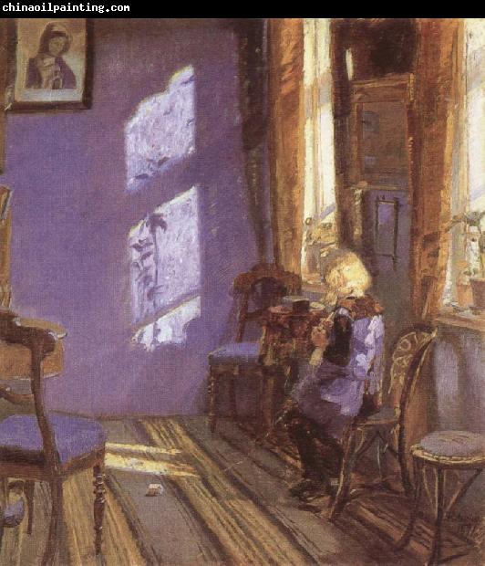 Anna Ancher Sunlight in the Blue Room