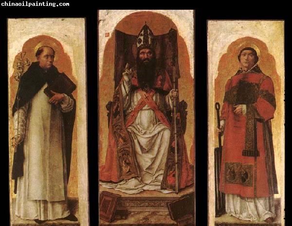 Bartolomeo Vivarini Sts Dominic, Augustin, and Lawrence