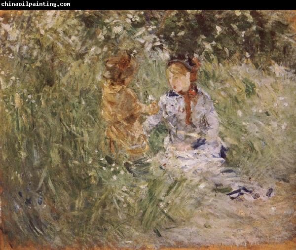 Berthe Morisot Mother and her son in the garden